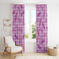 Pink Palaka Hawaii Palapalai Window Curtain Hawaiian Fern - Polynesian Pride