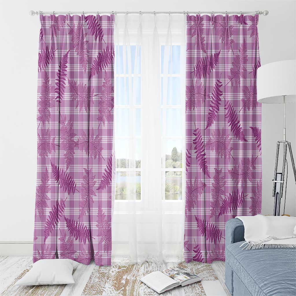 Pink Palaka Hawaii Palapalai Window Curtain Hawaiian Fern - Polynesian Pride