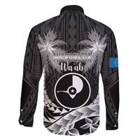 FSM Yap Day Family Matching Off Shoulder Maxi Dress and Hawaiian Shirt 2025 Wa'ab Micronesia Black Color