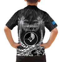 FSM Yap Day Family Matching Puletasi and Hawaiian Shirt 2025 Wa'ab Micronesia Black Color