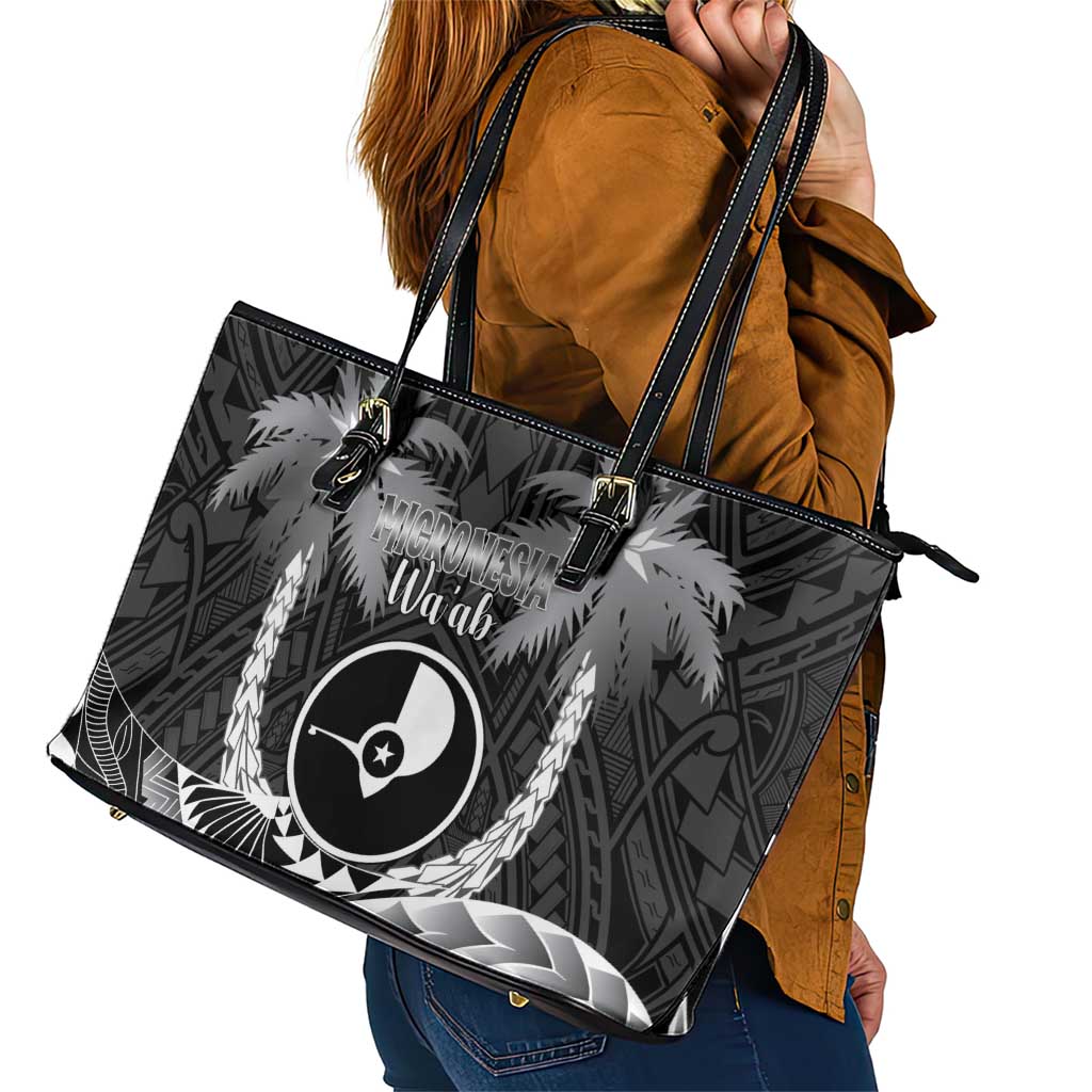 FSM Yap Day Leather Tote Bag 2025 Wa'ab Micronesia Black Color