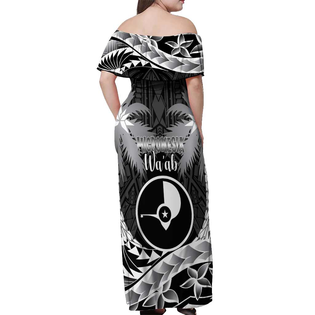 FSM Yap Day Off Shoulder Maxi Dress 2025 Wa'ab Micronesia Black Color