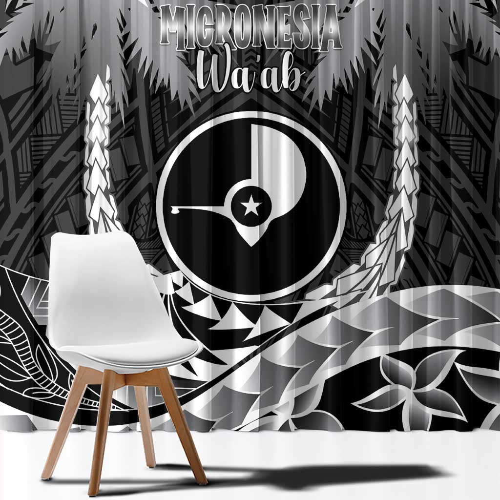 FSM Yap Day Window Curtain 2025 Wa'ab Micronesia Black Color