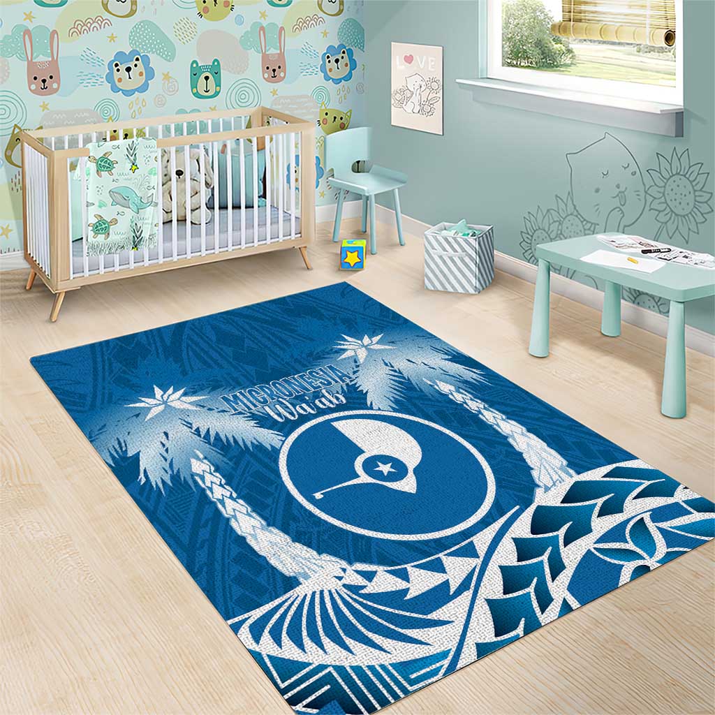 FSM Yap Day Area Rug 2025 Wa'ab Micronesia Flag Color