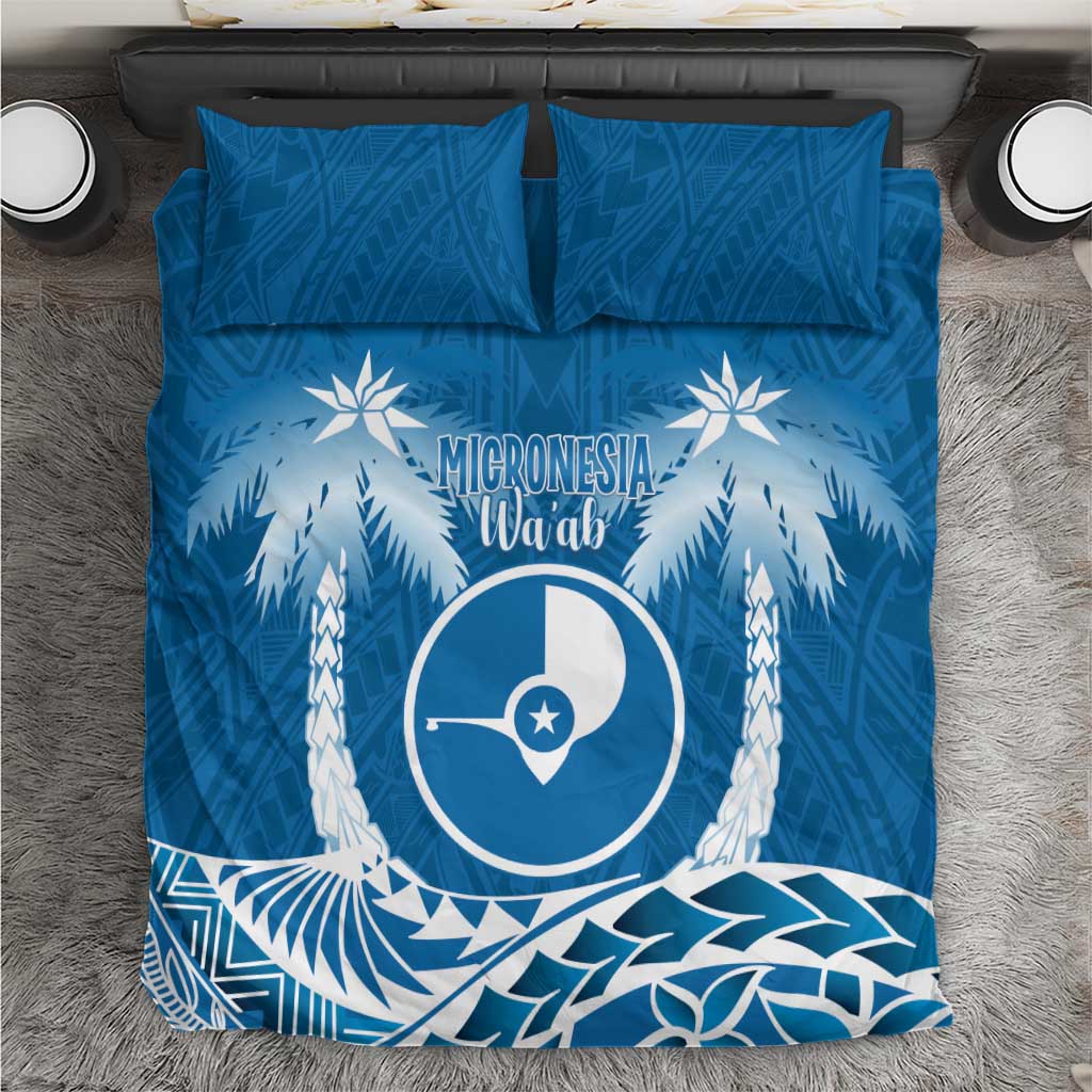 FSM Yap Day Bedding Set 2025 Wa'ab Micronesia Flag Color