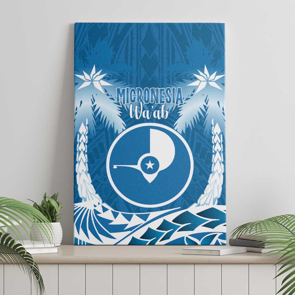 FSM Yap Day Canvas Wall Art 2025 Wa'ab Micronesia Flag Color