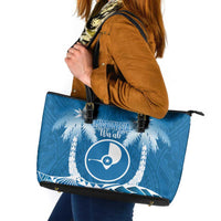 FSM Yap Day Leather Tote Bag 2025 Wa'ab Micronesia Flag Color