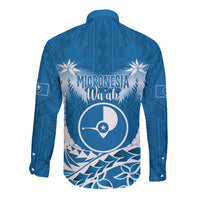 FSM Yap Day Long Sleeve Button Shirt 2025 Wa'ab Micronesia Flag Color