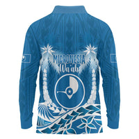 FSM Yap Day Long Sleeve Polo Shirt 2025 Wa'ab Micronesia Flag Color