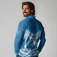 FSM Yap Day Long Sleeve Polo Shirt 2025 Wa'ab Micronesia Flag Color