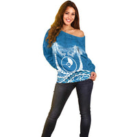 FSM Yap Day Off Shoulder Sweater 2025 Wa'ab Micronesia Flag Color
