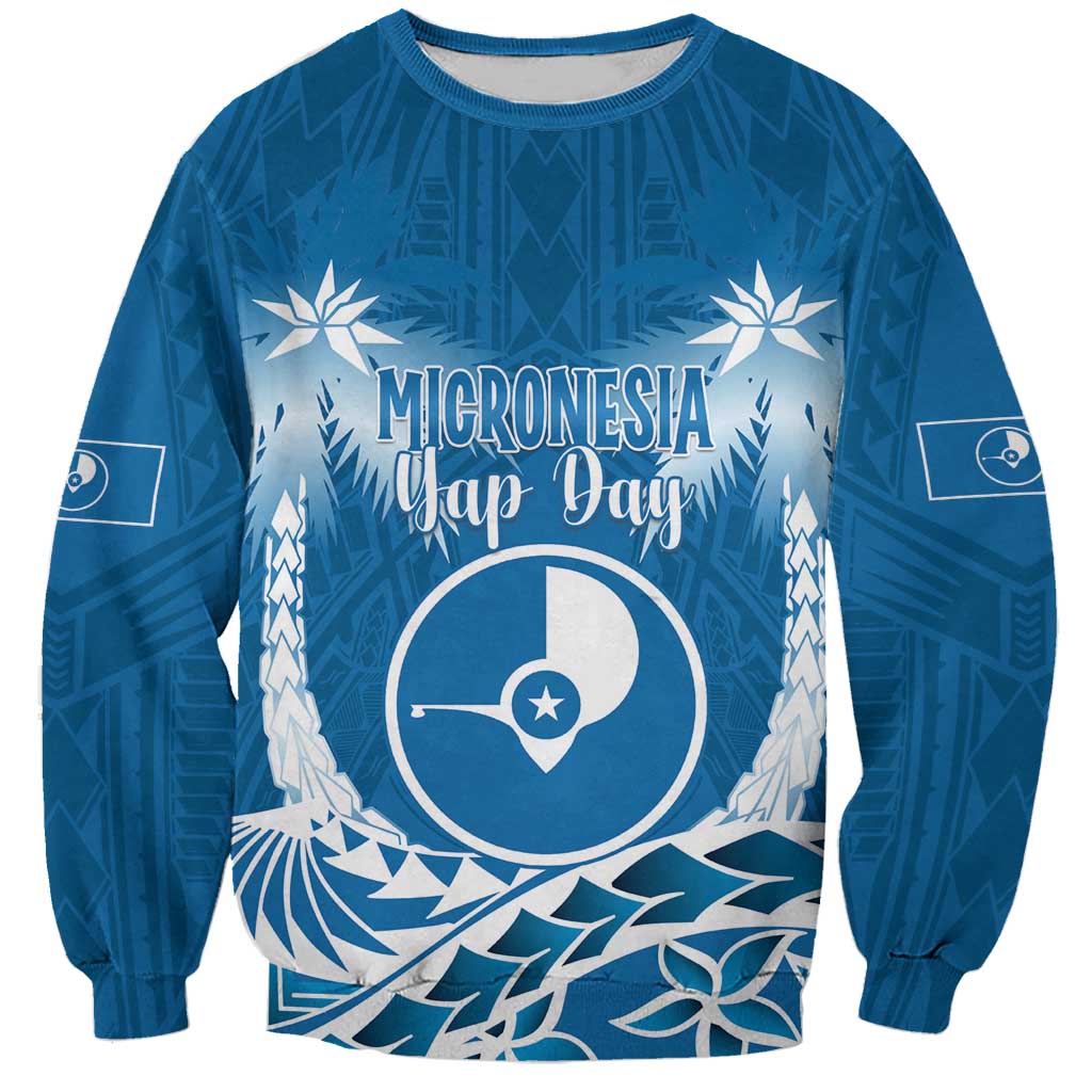 FSM Yap Day Sweatshirt 2025 Wa'ab Micronesia Flag Color
