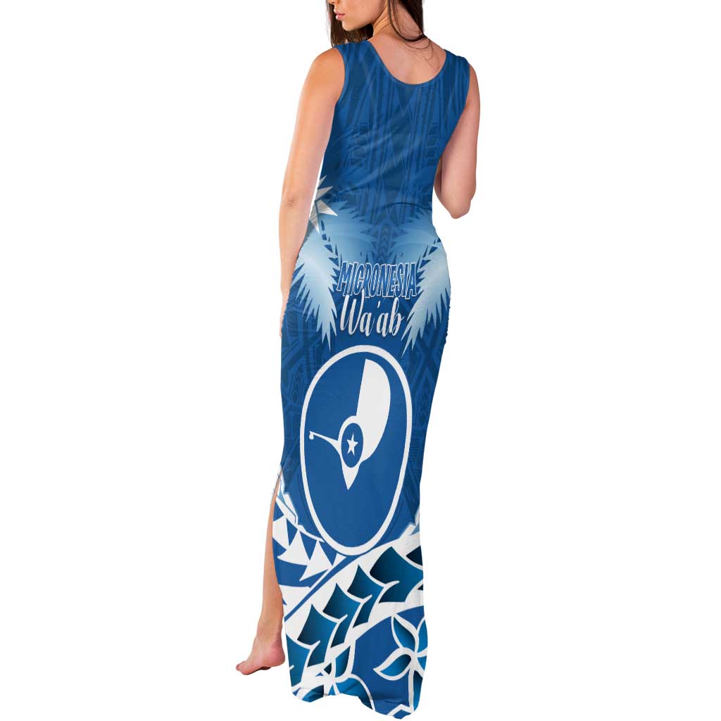 FSM Yap Day Tank Maxi Dress 2025 Wa'ab Micronesia Flag Color