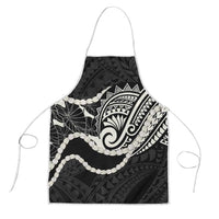 Aloha Hawaii Kalo Pikake Lei Apron Chest Tattoo Black Hawaiian Pattern