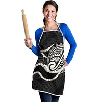 Aloha Hawaii Kalo Pikake Lei Apron Chest Tattoo Black Hawaiian Pattern