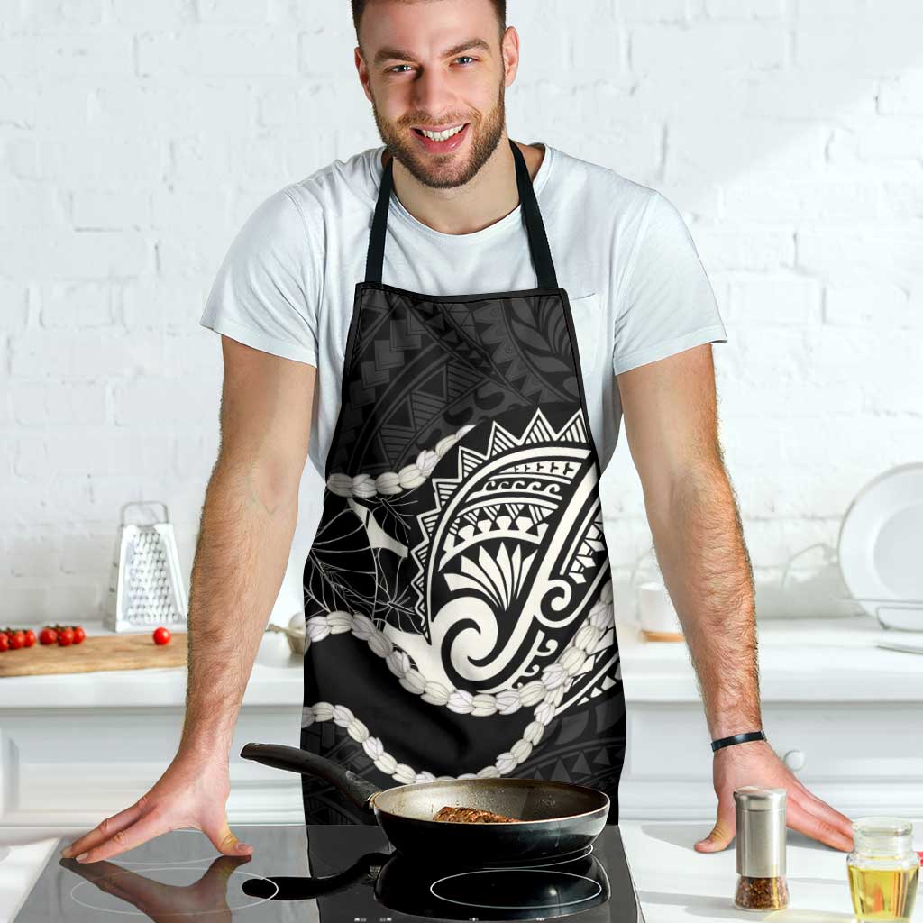 Aloha Hawaii Kalo Pikake Lei Apron Chest Tattoo Black Hawaiian Pattern