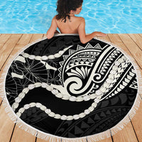 Aloha Hawaii Kalo Pikake Lei Beach Blanket Chest Tattoo Black Hawaiian Pattern