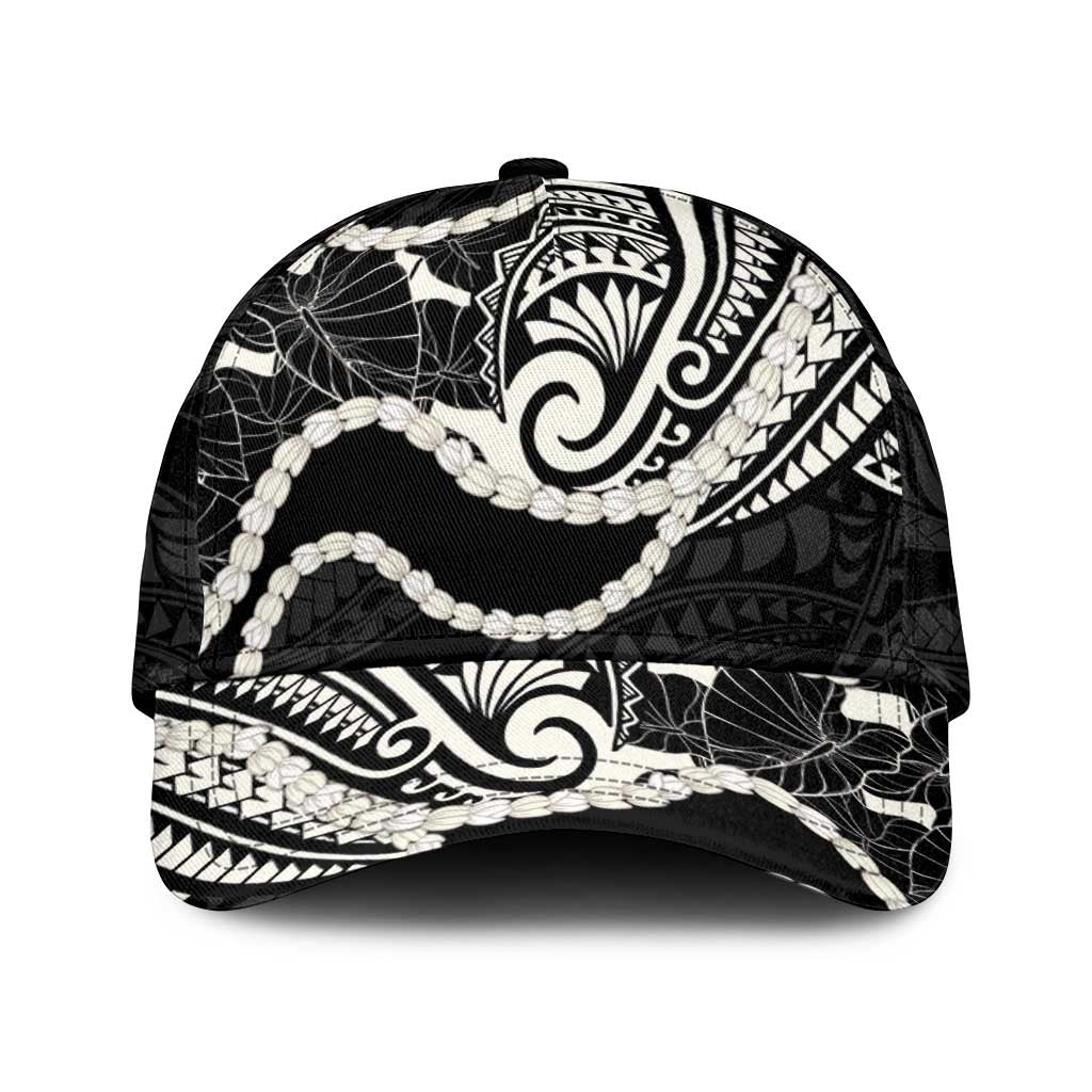Aloha Hawaii Kalo Pikake Lei Classic Cap Chest Tattoo Black Hawaiian Pattern