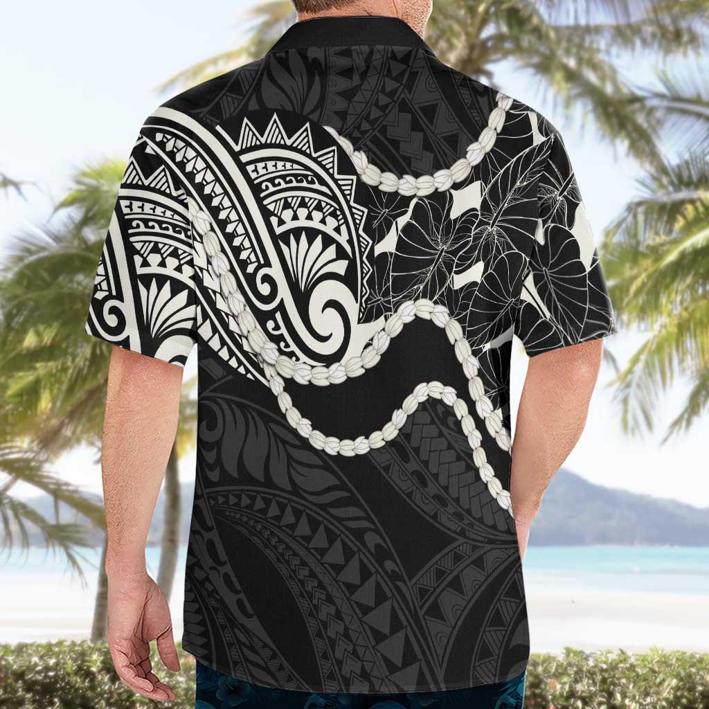 Aloha Hawaii Kalo Pikake Lei Hawaiian Shirt Chest Tattoo Black Hawaiian Pattern