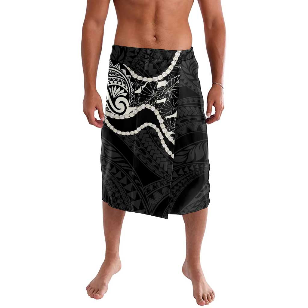 Aloha Hawaii Kalo Pikake Lei Lavalava Chest Tattoo Black Hawaiian Pattern