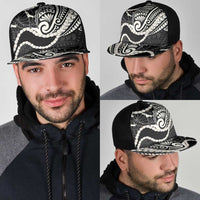 Aloha Hawaii Kalo Pikake Lei Mesh Trucker Cap Chest Tattoo Black Hawaiian Pattern