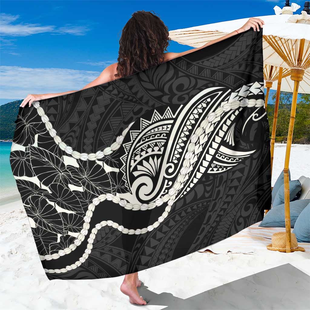 Aloha Hawaii Kalo Pikake Lei Sarong Chest Tattoo Black Hawaiian Pattern