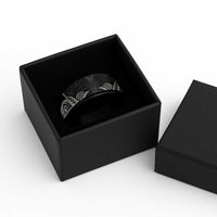 Aloha Hawaii Kalo Pikake Lei Spinner Ring Chest Tattoo Black Hawaiian Pattern