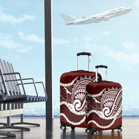 Aloha Hawaii Kalo Pikake Lei Luggage Cover Chest Tattoo Oxblood Hawaiian Pattern