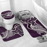 Aloha Hawaii Kalo Pikake Lei Bathroom Set Chest Tattoo Purple Hawaiian Pattern
