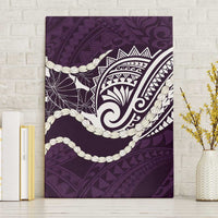 Aloha Hawaii Kalo Pikake Lei Canvas Wall Art Chest Tattoo Purple Hawaiian Pattern