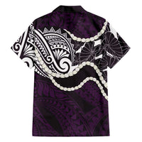 Aloha Hawaii Kalo Pikake Lei Hawaiian Shirt Chest Tattoo Purple Hawaiian Pattern