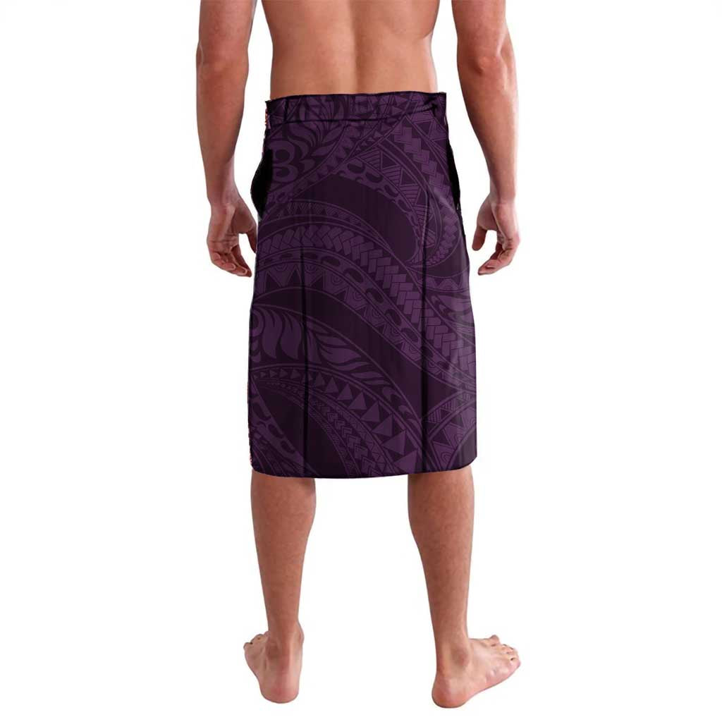 Aloha Hawaii Kalo Pikake Lei Lavalava Chest Tattoo Purple Hawaiian Pattern