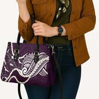 Aloha Hawaii Kalo Pikake Lei Leather Bag Chest Tattoo Purple Hawaiian Pattern