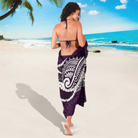 Aloha Hawaii Kalo Pikake Lei Sarong Chest Tattoo Purple Hawaiian Pattern
