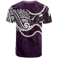 Aloha Hawaii Kalo Pikake Lei T Shirt Chest Tattoo Purple Hawaiian Pattern