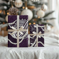 Aloha Hawaii Kalo Pikake Lei Wrapping Paper Chest Tattoo Purple Hawaiian Pattern