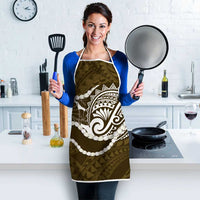 Aloha Hawaii Kalo Pikake Lei Apron Chest Tattoo Gold Hawaiian Pattern