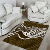Aloha Hawaii Kalo Pikake Lei Area Rug Chest Tattoo Gold Hawaiian Pattern