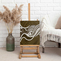 Aloha Hawaii Kalo Pikake Lei Canvas Wall Art Chest Tattoo Gold Hawaiian Pattern
