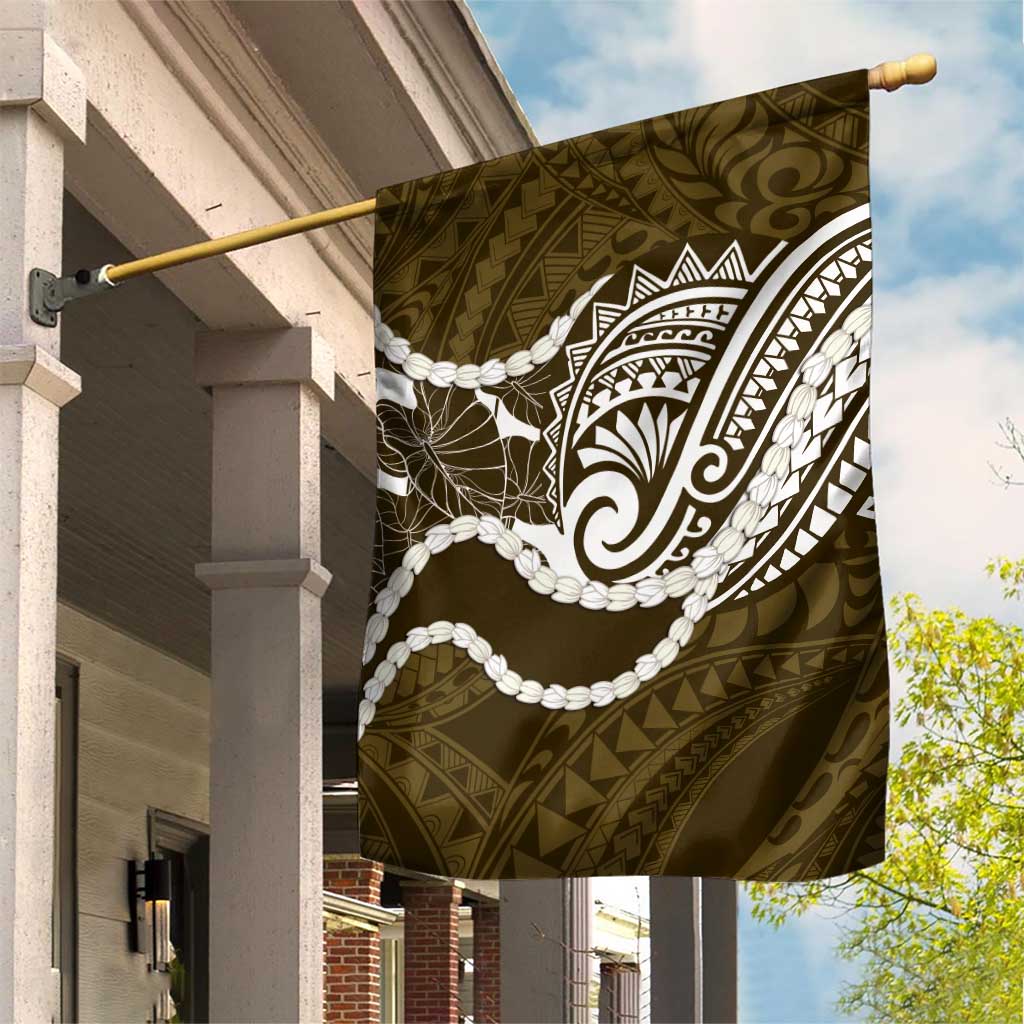 Aloha Hawaii Kalo Pikake Lei Garden Flag Chest Tattoo Gold Hawaiian Pattern