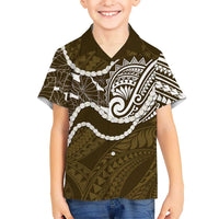 Aloha Hawaii Kalo Pikake Lei Hawaiian Shirt Chest Tattoo Gold Hawaiian Pattern
