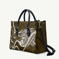 Aloha Hawaii Kalo Pikake Lei Leather Bag Chest Tattoo Gold Hawaiian Pattern