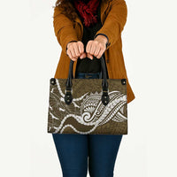 Aloha Hawaii Kalo Pikake Lei Leather Bag Chest Tattoo Gold Hawaiian Pattern