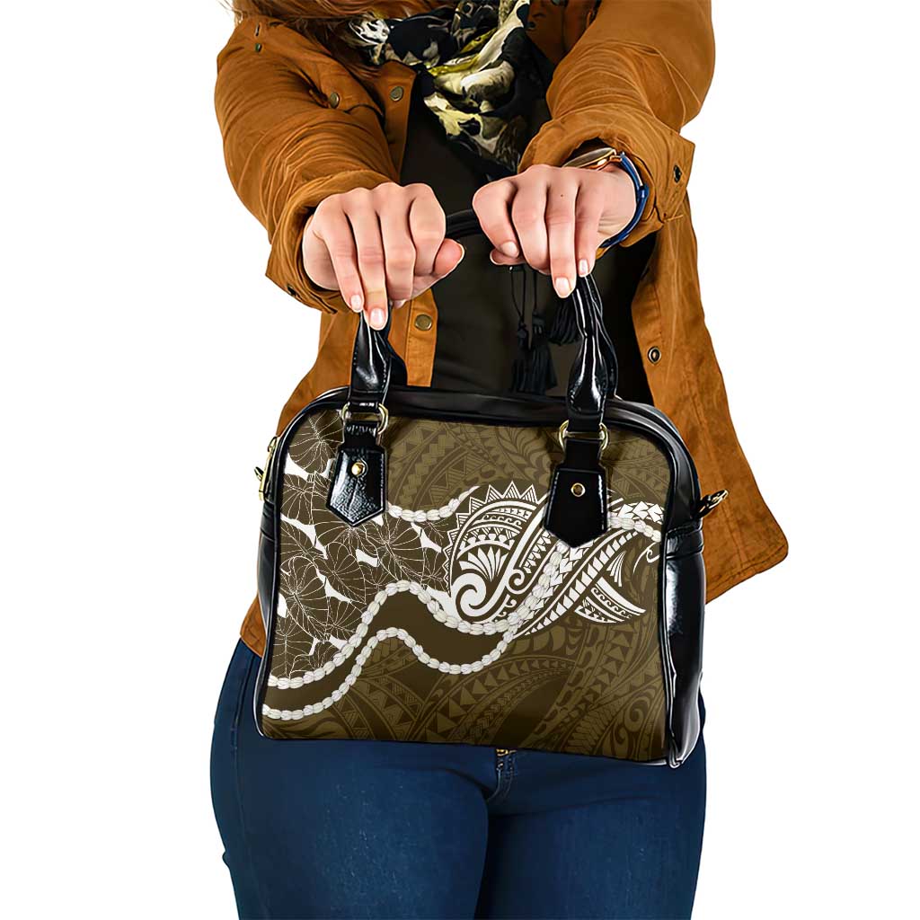 Aloha Hawaii Kalo Pikake Lei Shoulder Handbag Chest Tattoo Gold Hawaiian Pattern