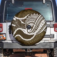 Aloha Hawaii Kalo Pikake Lei Spare Tire Cover Chest Tattoo Gold Hawaiian Pattern