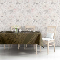 Aloha Hawaii Kalo Pikake Lei Tablecloth Chest Tattoo Gold Hawaiian Pattern