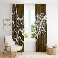 Aloha Hawaii Kalo Pikake Lei Window Curtain Chest Tattoo Gold Hawaiian Pattern