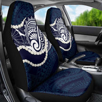 Aloha Hawaii Kalo Pikake Lei Car Seat Cover Chest Tattoo Oxford Blue Hawaiian Pattern