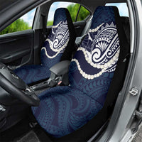 Aloha Hawaii Kalo Pikake Lei Car Seat Cover Chest Tattoo Oxford Blue Hawaiian Pattern