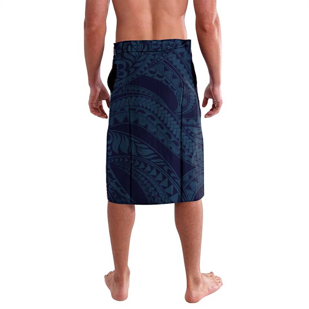Aloha Hawaii Kalo Pikake Lei Lavalava Chest Tattoo Oxford Blue Hawaiian Pattern